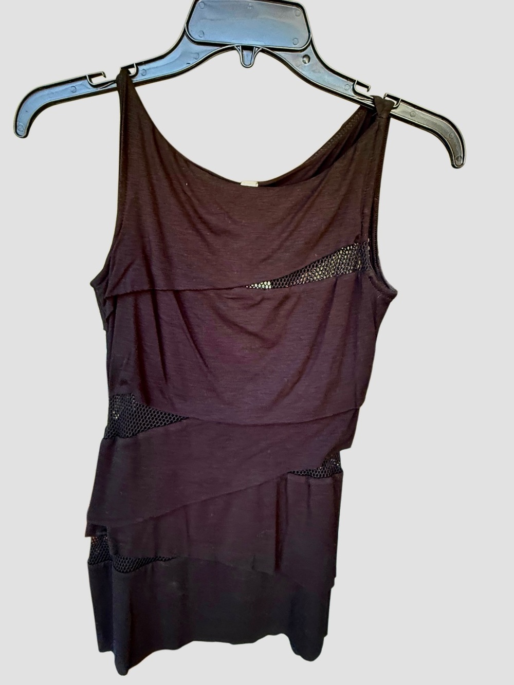 BAILEY44 Black Mesh Peek A Boo Top NWT S